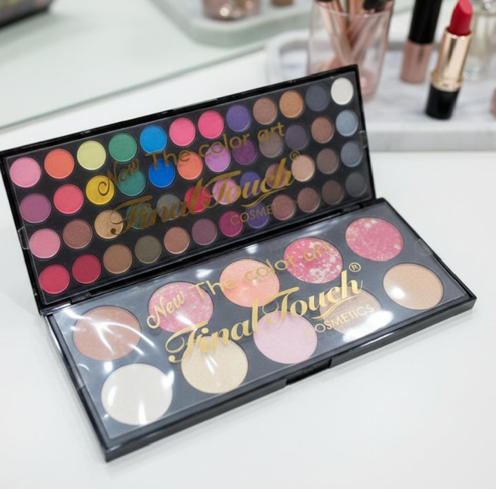 Final Touch Matte Palette | 48 Colors Eyeshadow, Blusher & Highlighter | Professional Makeup Kit