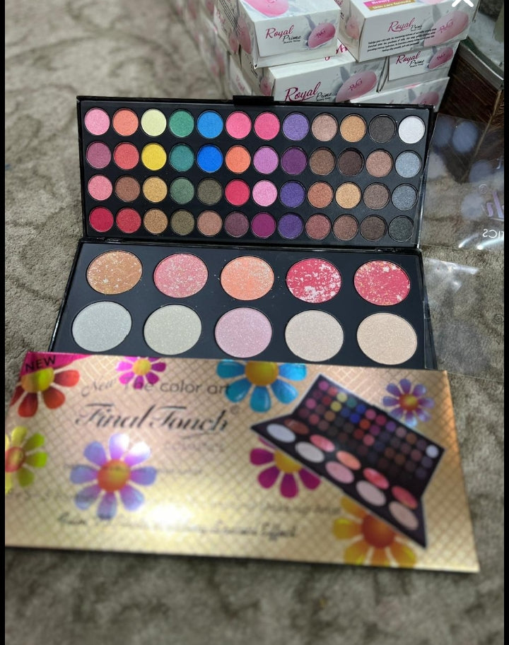 Final Touch Matte Palette | 48 Colors Eyeshadow, Blusher & Highlighter | Professional Makeup Kit